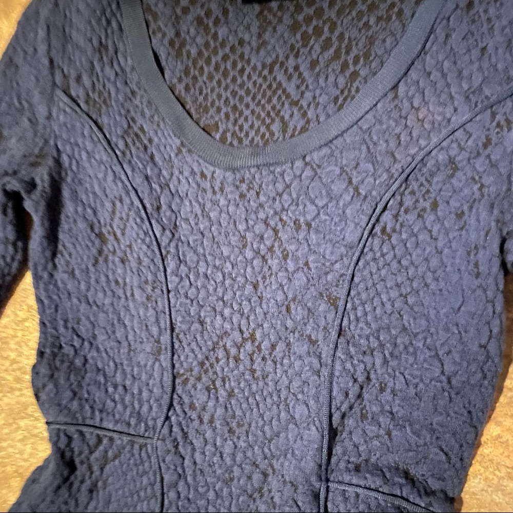 Simply Vera, Vera Wang, dark blue long sleeved dress